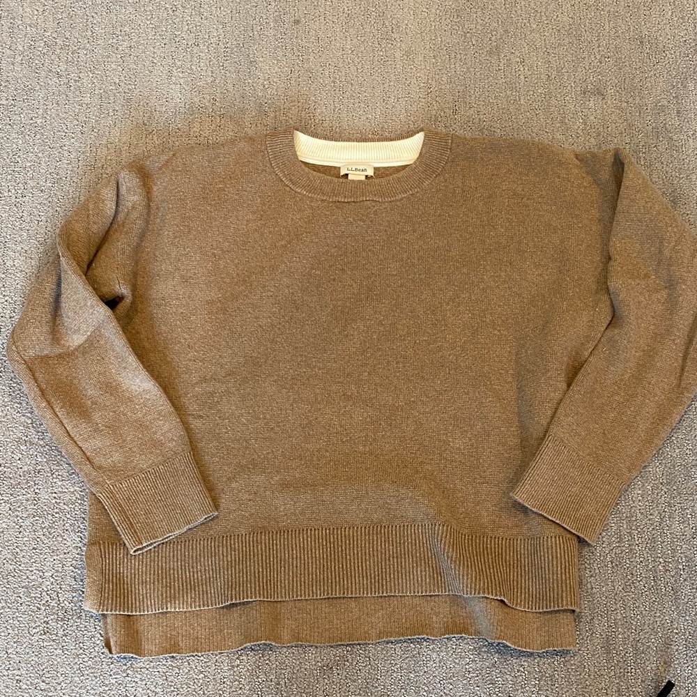 LLBean cotton cashmere sweater. Size medium.